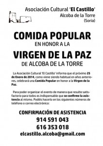 Comida en honor a la Virgen de la Paz